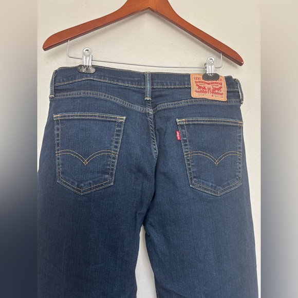 LEVI’S DARK WASH MENS STRAIGHT LEG JEANS SZ 34 X 34 - Picture 6 of 8